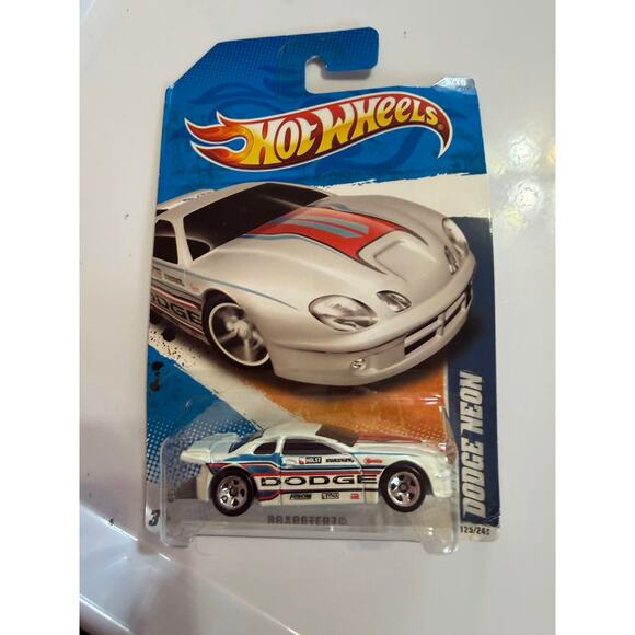 Hot Wheels Other - 2011 Hot Wheels Dodge Neon White Dragsterz HW Drag Racers #125/244 1:64 New